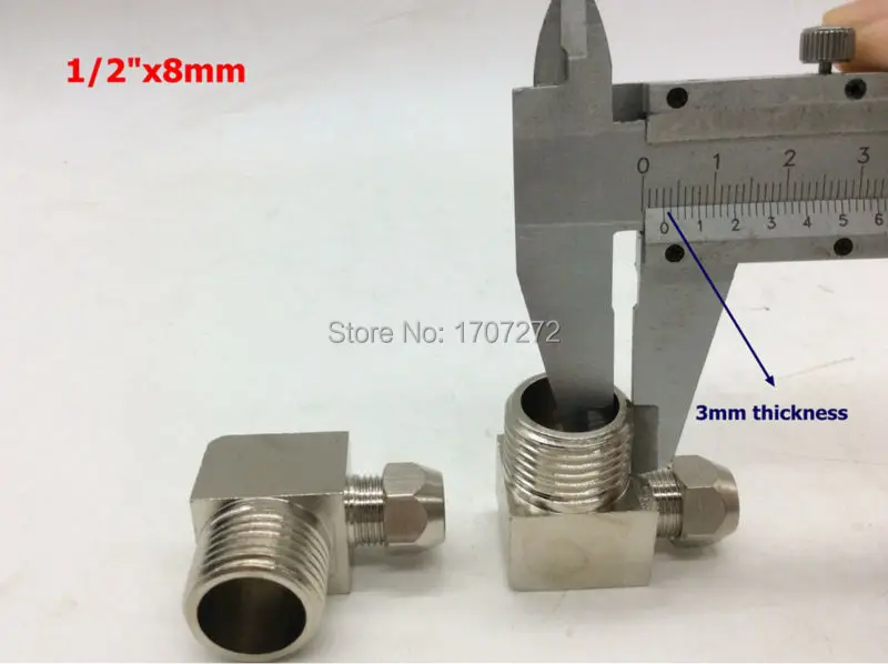 จัดส่งฟรีทองแดงfitting1/2 "x 8มิลลิเมตรที่มีคุณภาพสูงข้อศอกปลอกโลหะท่ออุปกรณ์ท่อเกลียวชายเชื่อมต่อเหมาะสมทองเหลือง