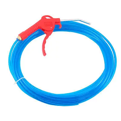 

10M 32.8Ft Blue Polyurethane PU Hose Pipe Tube 6mm x 4mm w Air Blow Gun