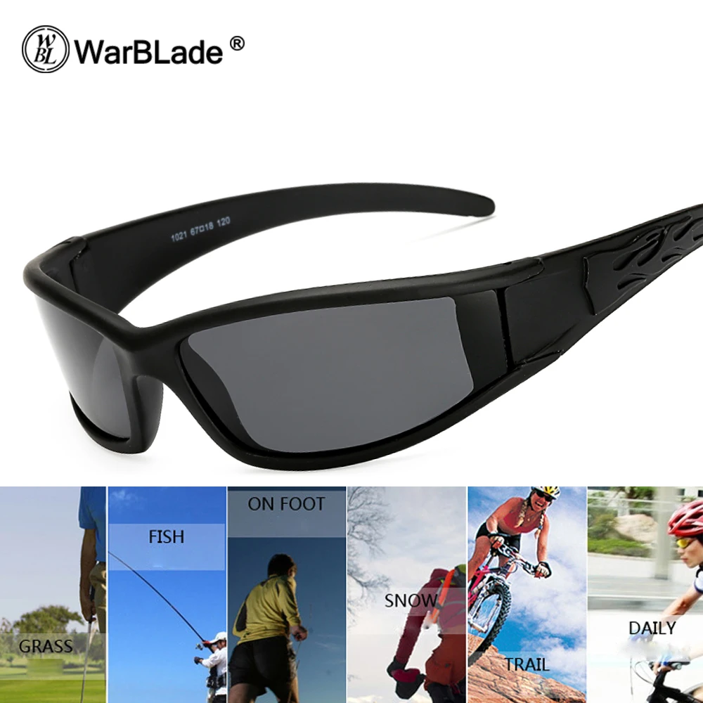 

WarBLade Mens Polarized Sunglasses Black Night Driving Safety Sun Glasses 2022 New Hot Sale Mirror Goggles UV400 Eyewears