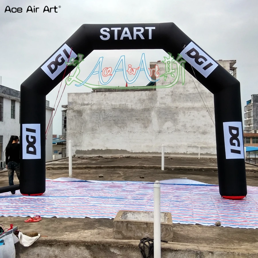 6mWx3.3mH or Custom Inflatable Square Arch Tower Start Finish Line Archway With Blower For Sport and Athletic Events