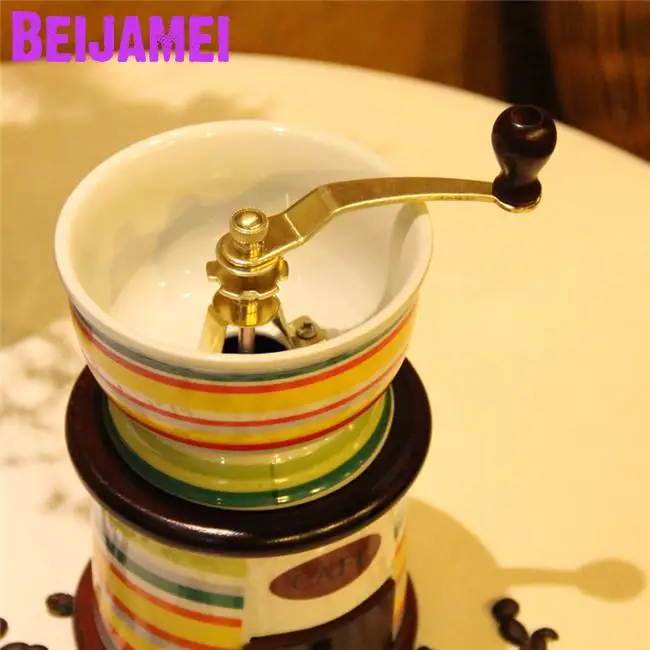 BEIJAMEI رائجة البيع مطحنة يدوية يدوية آلة المطاحن المطبخ الصغيرة طحن الفلفل القهوة المكسرات مطحنة التوابل
