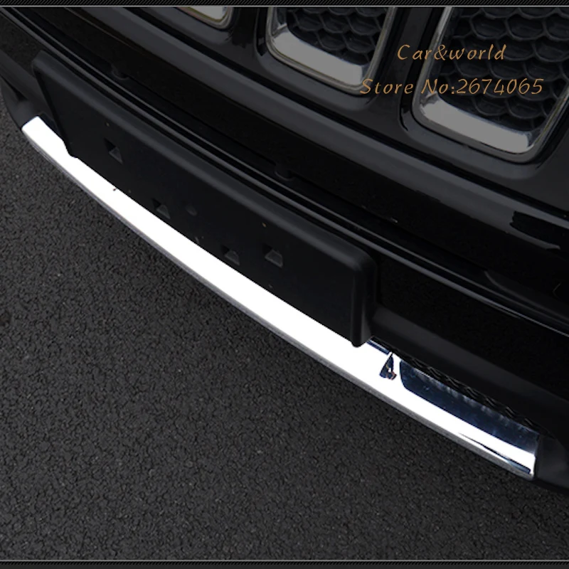 Front Down Grille Bumper Cover Bar Protector Trim For Jeep Compass Second Generation 2017 2018 Exterior ABS Chrome Car Accessori