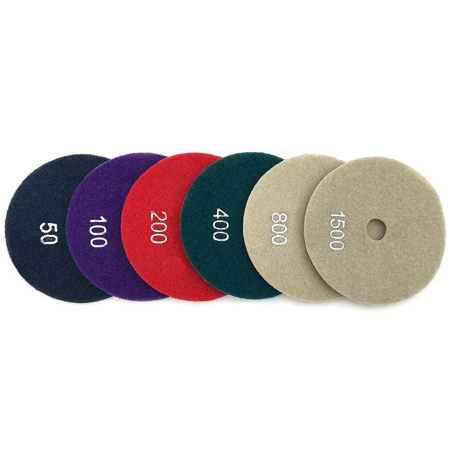 Imagem -06 - Rijilei-diamond Dry Polishing Pad Disco de Mármore Uso para Granito Piso de Concreto 4in 100 mm Peças Set