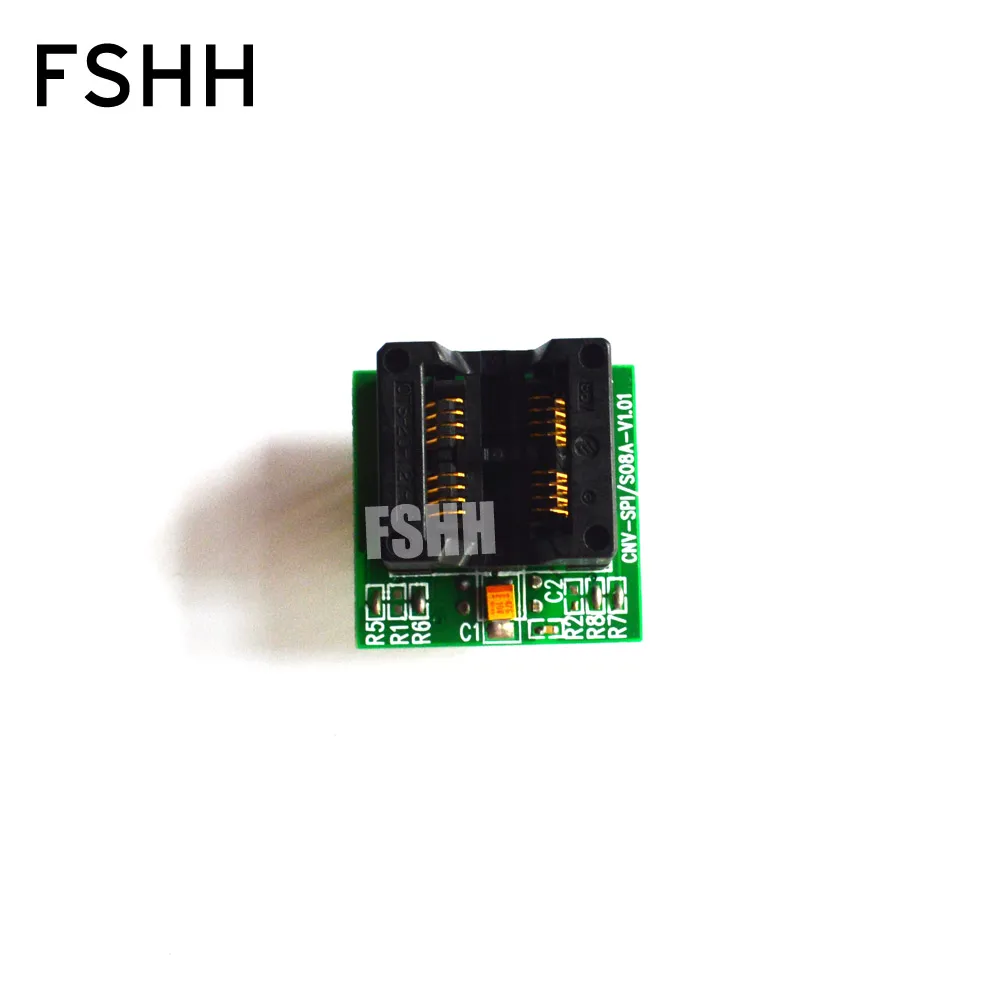 Adaptador programador CNV-SPI/S08A-V1.01 SOIC8 SOP8-DIP8 IC soquete de teste de corpo largo 208mil