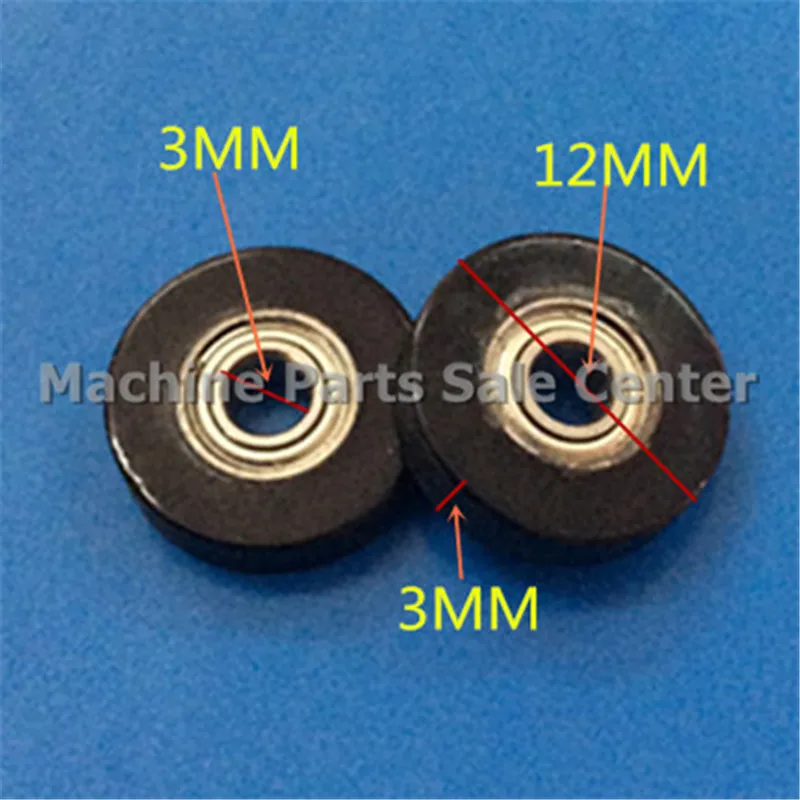 

SWMAKER Free shipping F type idler pulley ball bearings 3*12*3 mm bearing 626 POM flat slide wheel Good Quality