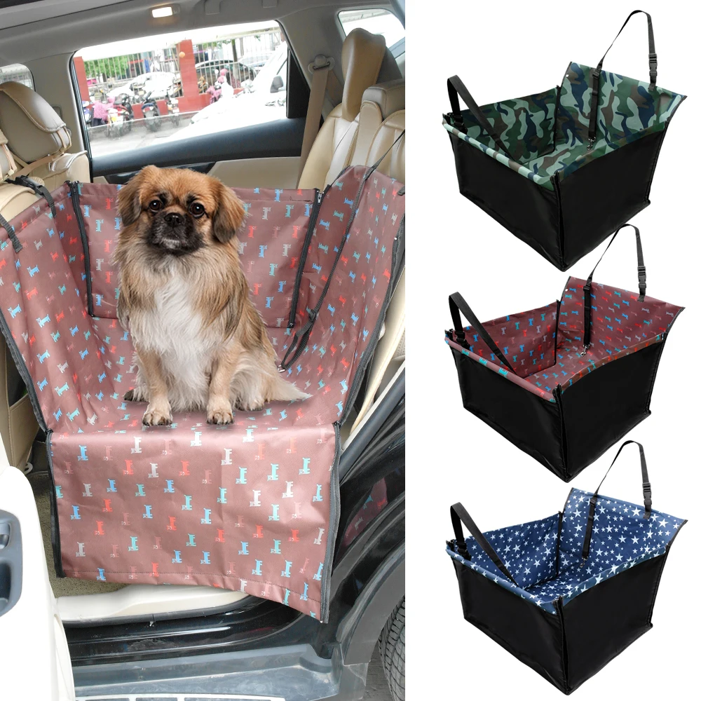 

Pet Carriers Dog Car Seat Cover Carrying for Dogs Cats Mat Blanket Rear Back Hammock Protector Waterproof Dog Car Accessories