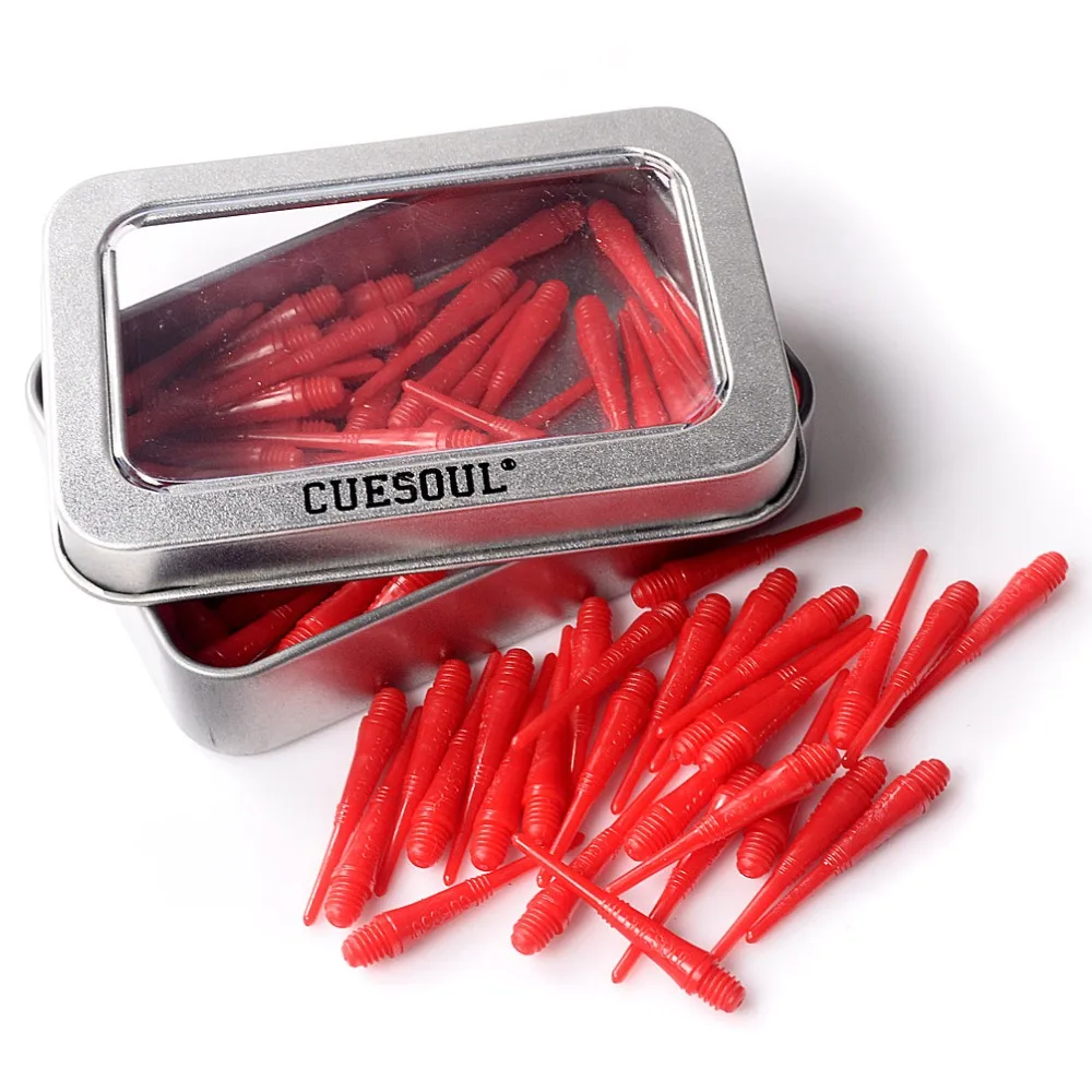 CUESOUL 100pcs/set Red Nylon Soft Tip Dart Points For The Electronic Darts