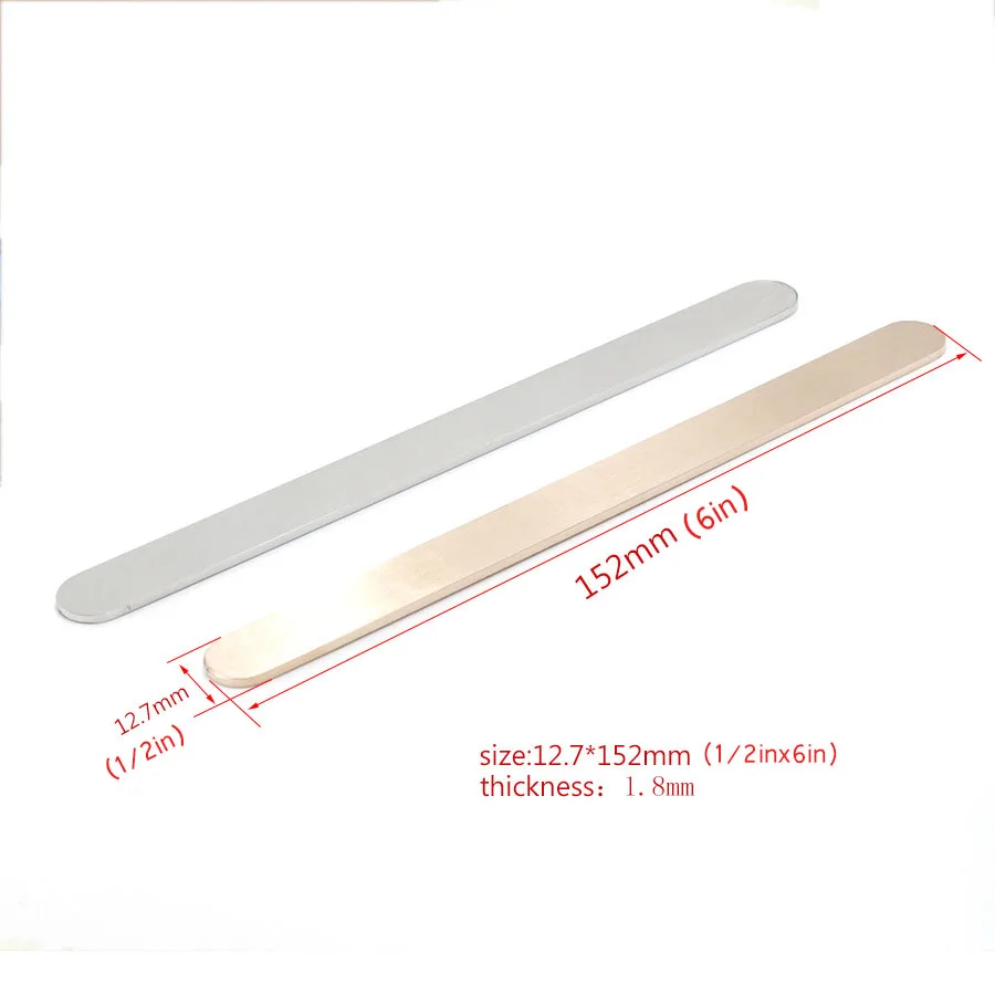 Fnixtar 50 sztuk/partia lustro polerowane prostokąt ze stali nierdzewnej urok puste tłoczenie Tag DIY C otwórz mankiet Bangle 1/2 * 6in 1/4 * 6in — zdjęcie 3