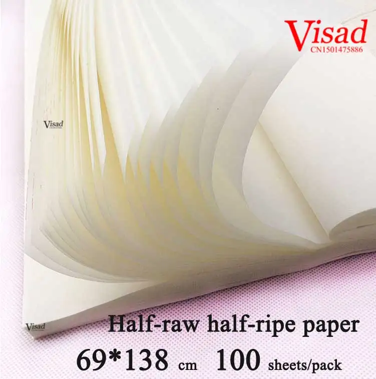 Chinese rice Paper for Painting Calligraphy paper art paper for Painting darwing supplies Half-raw half-ripe xuan paper