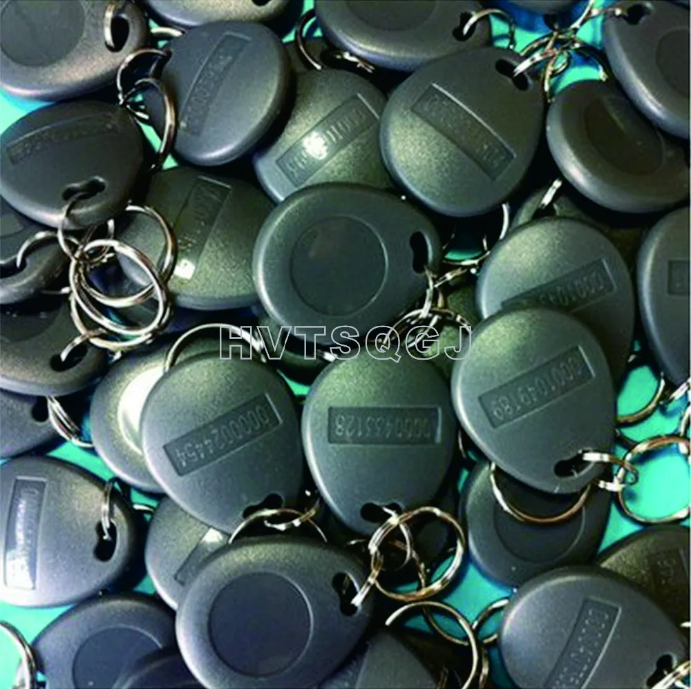 

100pcs/lot 13.56MHz RFID IC gray Keyfobs 1K S50 Tags Access Controller 8# Free Shipping