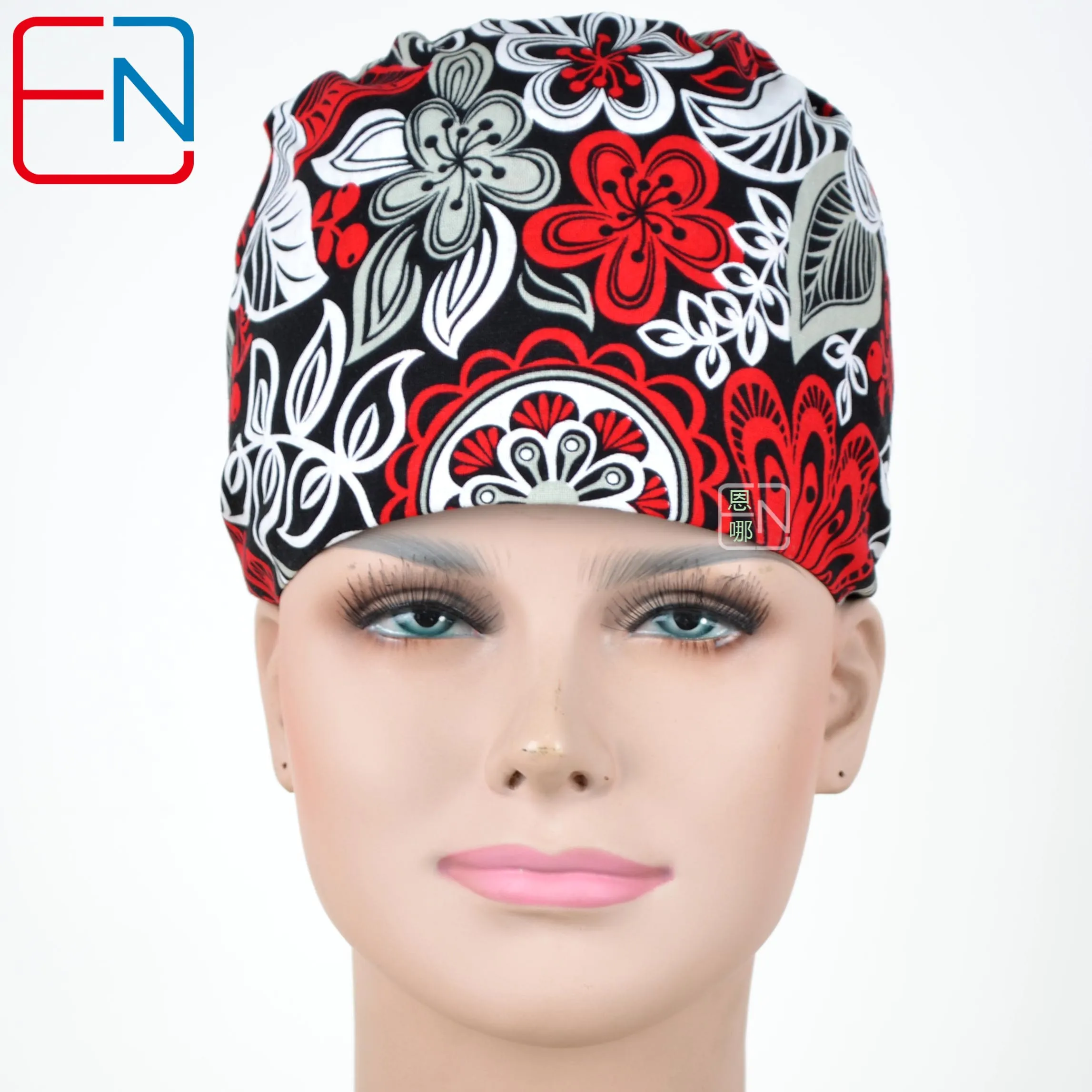 Factory Sales directly big sales medical scrubs in different patterns ,scrub caps storage clearace sale 3 sizes scrub caps