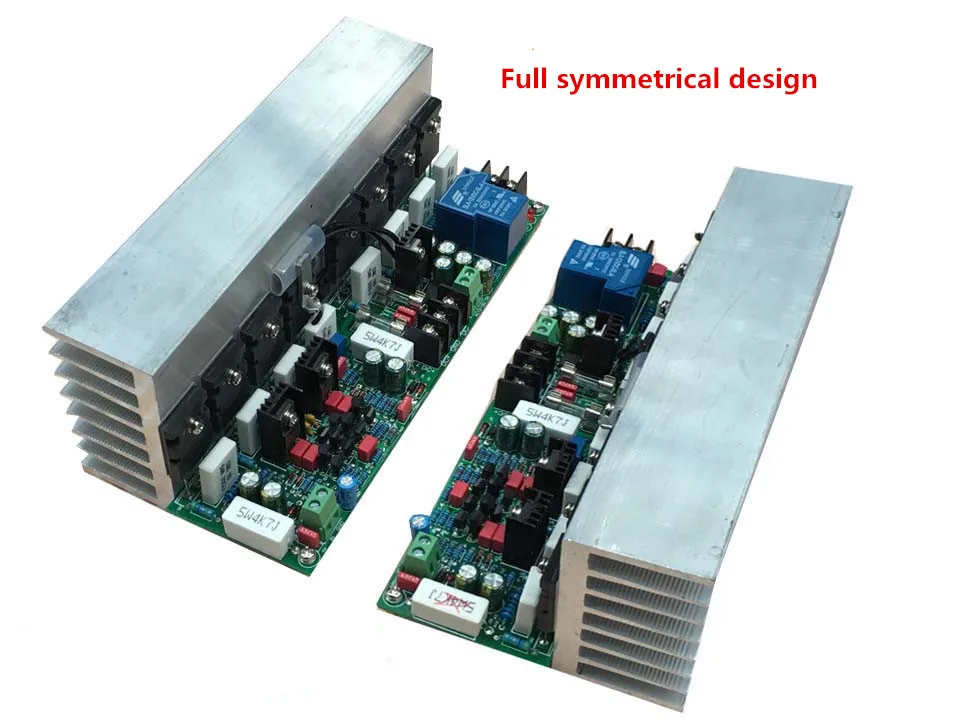 500W mono C5200 / A1943 symmetric HIFI fever amplifier tube A level B amplifier board radiator