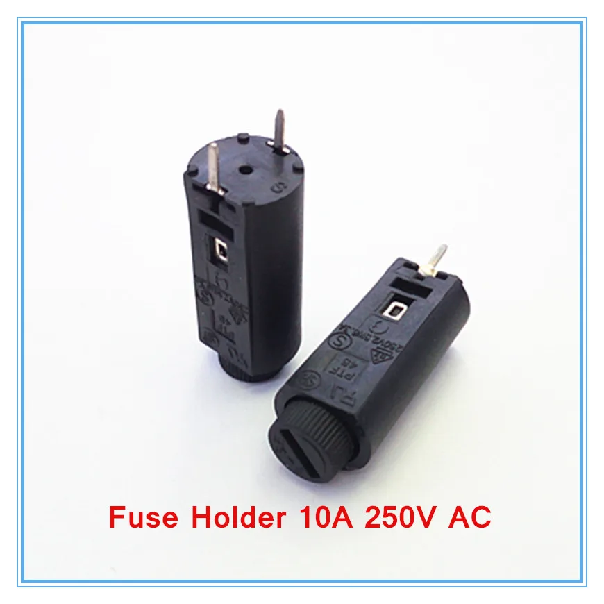 

100pcs/lot 5*20mm glass fuse holders 5x20 black, insurance tube socket ,fuse holder 10A 250V AC.