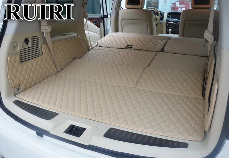 High quality! Special car trunk mats for Nissan Patrol Y62 7 seats 2020 waterproof cargo liner boot carpets for Patrol 2019-2011