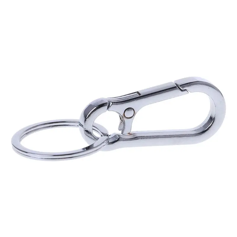 Stainless Steel Gourd Buckle Keychain Waist Belt Clip Anti-lost Buckle Hanging Keyriing