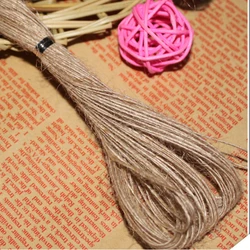 20 Meters Frame Wall Hemp Rope Environmental Dyed DIY Hand-knitted Decorative Kraft Color Hemp Cord Gift Pack Thread