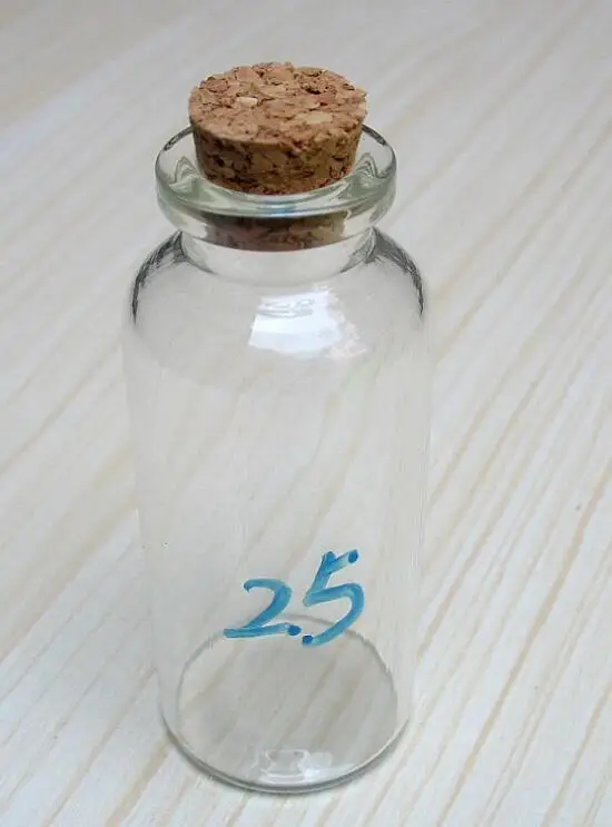 

350pcs 25ml Transparent Glass Bottle with Cork Stopper Glass Jar Wishing Bottle