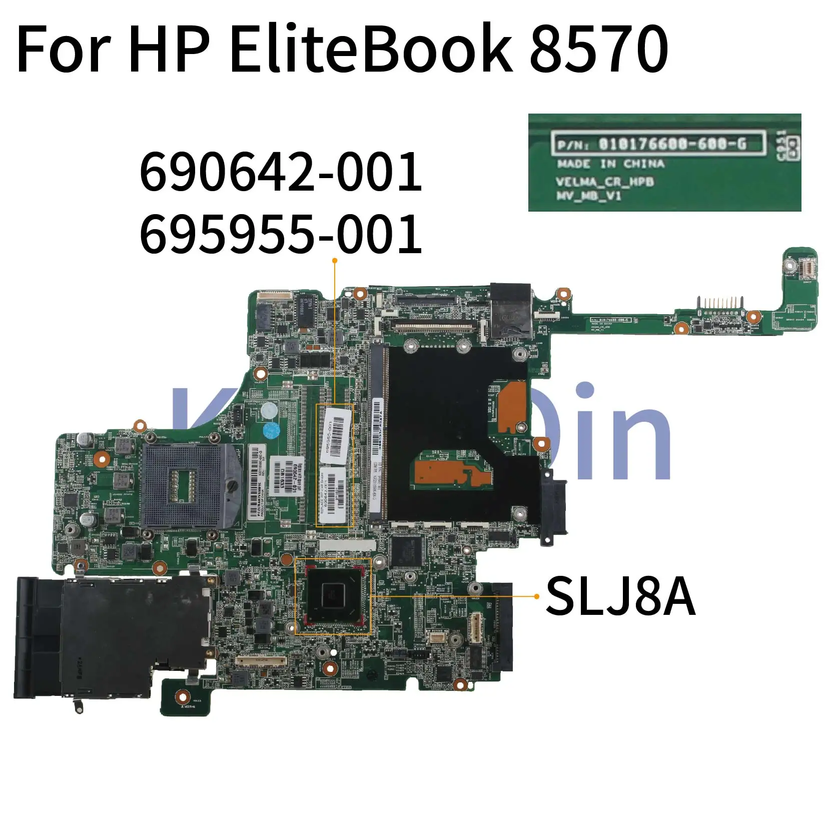 

KoCoQin Laptop motherboard For HP EliteBook 8570W QM77 2RAM Mainboard 690642-001 690642-501 010176600-600-G SLJ8A