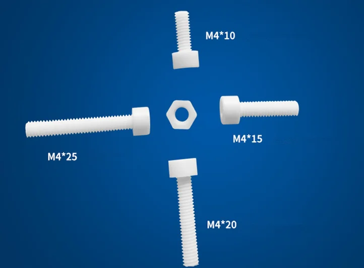 

M4 * 25 Alumina inner hexagon Ceramic Screws / 95% Alumina Ceramic Screws / Antioxidant Bolts / High Temperature Screws