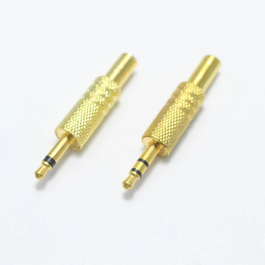 4pcs gold plated 3.5mm plug 3.5 Audio Connector 3.5 mm Mono Stereo Headset Single Dual Track Headphone