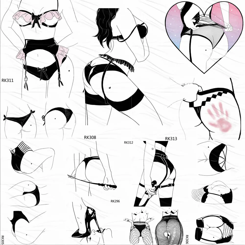 OMMGO Liebe Sexy Mädchen Temporäre Tattoos Aufkleber Körper Teil Gefälschte Tattoo Cosplay Custom Tatoos Für Frauen Männer Körper Kunst Arm wasserdicht