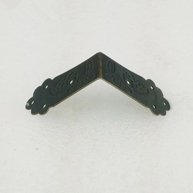 Home Improvement Hardware Ancient Corner Brackets,Flower Birds Coners,Wooden Box,Gift Box Protectors,Side Protector,4Pcs image 2