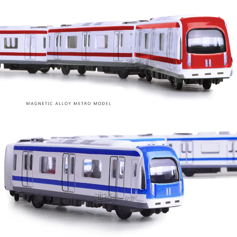 Modelli Metro in lega 1:32, modello di veicolo magnetico ad alta simulazione, fonde sotto pressione in metallo, tirare indietro, veicoli giocattolo per bambini, spedizione gratuita