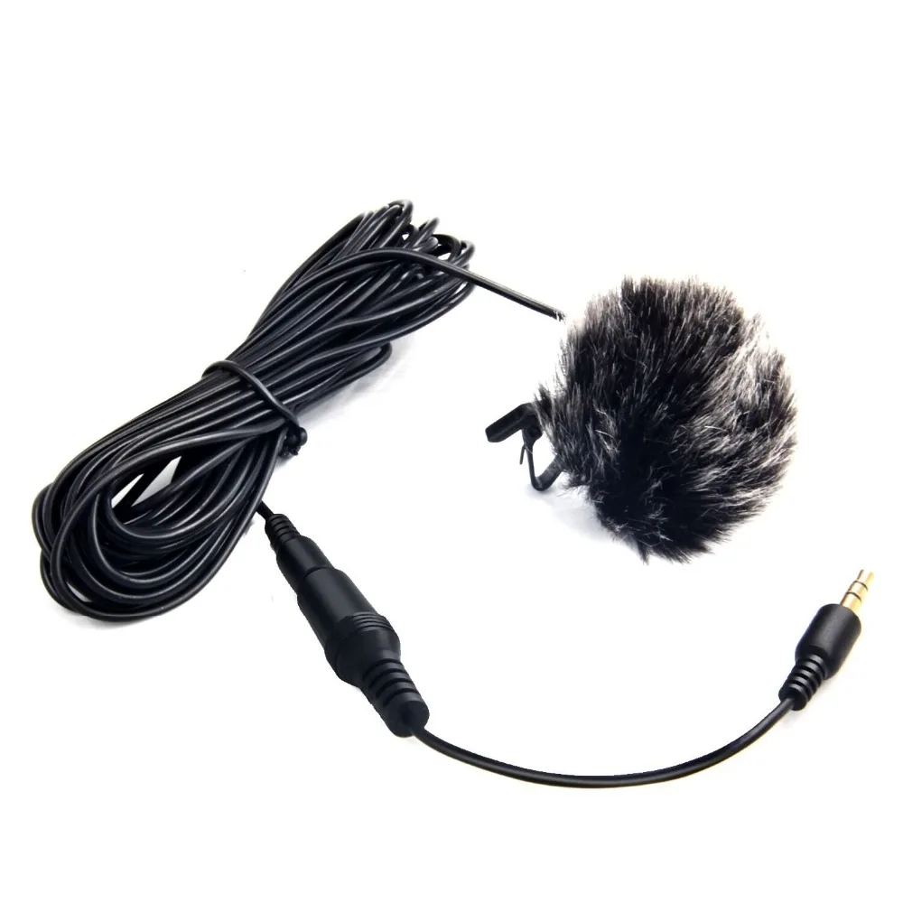 Lavalier Risvolto Microfono LVM3 Microfono con Clip On & Parabrezza Muff per il iphone iPad DSLR Della Macchina Fotografica di Registrazione Youtube Video Intervista