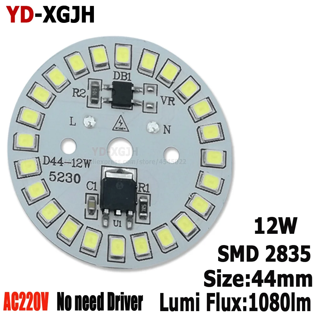 placa pcb led regulavel smd ac 220v 3w 5w 9w driver ic integrado 20 pecas heatsink instalado smd2835 para lampada led de 12w 01