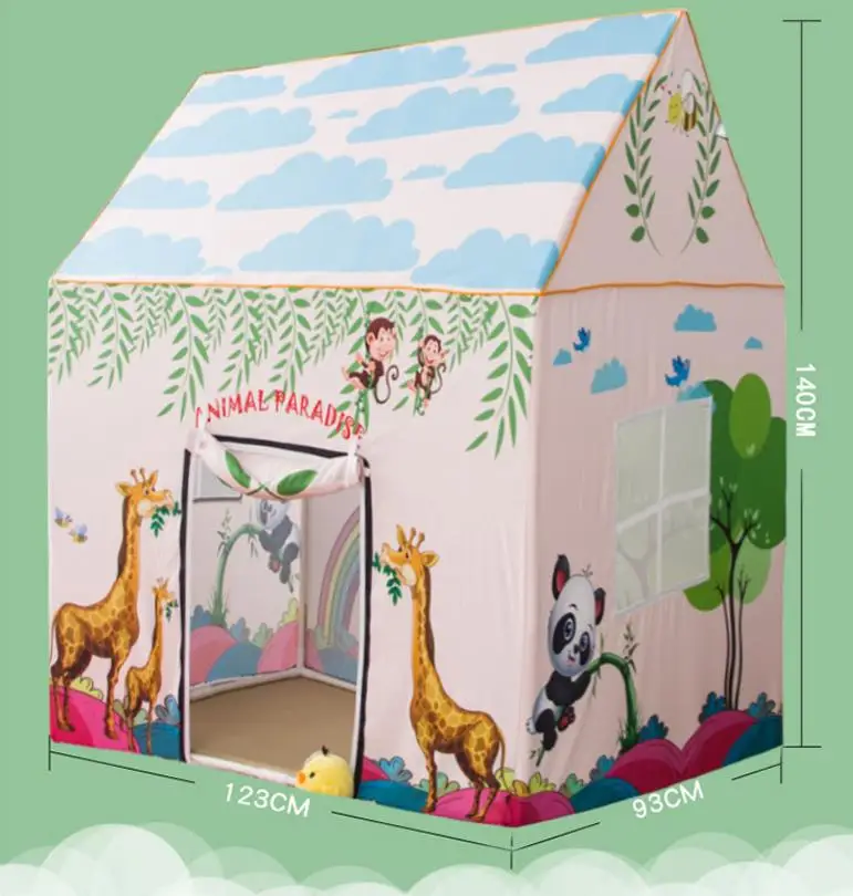 Playhouse for Kids Cartoon Animail Themed Tent Castle Dome Indoor Outdoor Play Toys Tent For Girls Boys Children Gifts