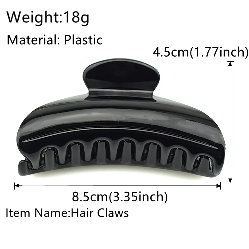 8.5 ซม.Claw ผมสีดำคลิปสำหรับอุปกรณ์เสริมสำหรับผู้หญิงสีน้ำตาล Hairclip DIY ปู Hairpin แฟชั่นหญิงสีขาวกรงเล็บคลิป Headwear