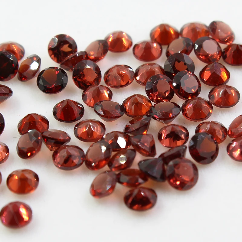 5 pieces a lot 3 mm & 4 mm & 5 mm & 6mm round cut natural garnet loose gemstone for jewelry craftsman VVS wine red garnet loose
