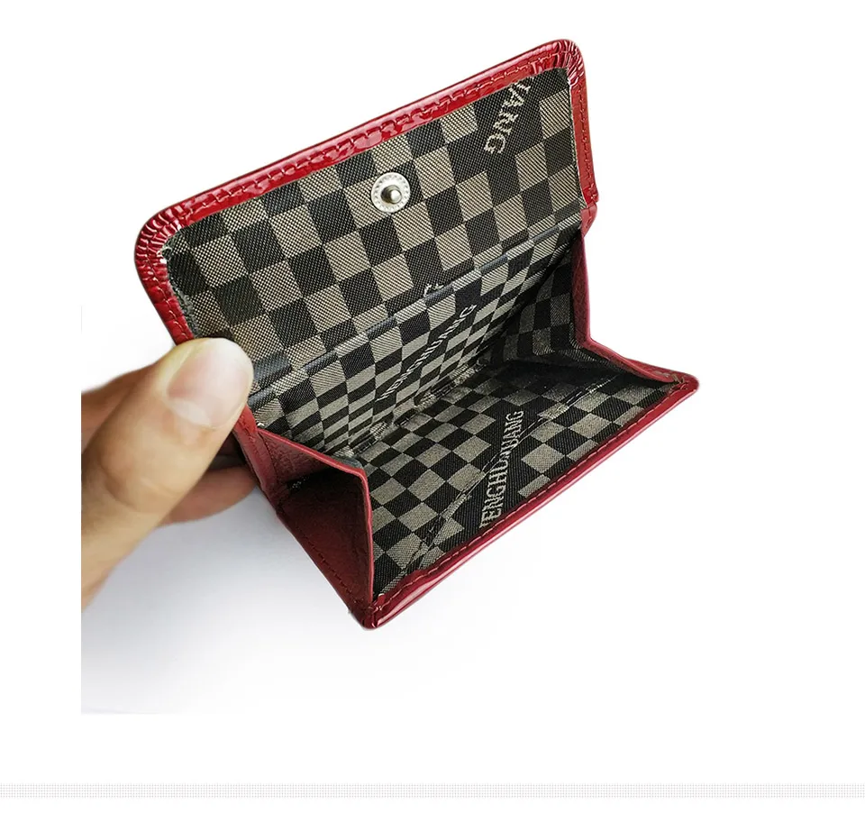 HH Echtem Leder frauen Brieftasche Mini Brieftaschen Frauen Kurze Kupplung Luxus Weibliche Geldbörse der Dame Geldbörsen – Detail 14