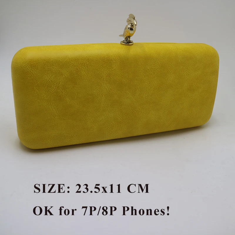 Royal Nightingales Box Evening Bags and Cocktail Handbags Box Purses Clutches Yellow Pink for Women