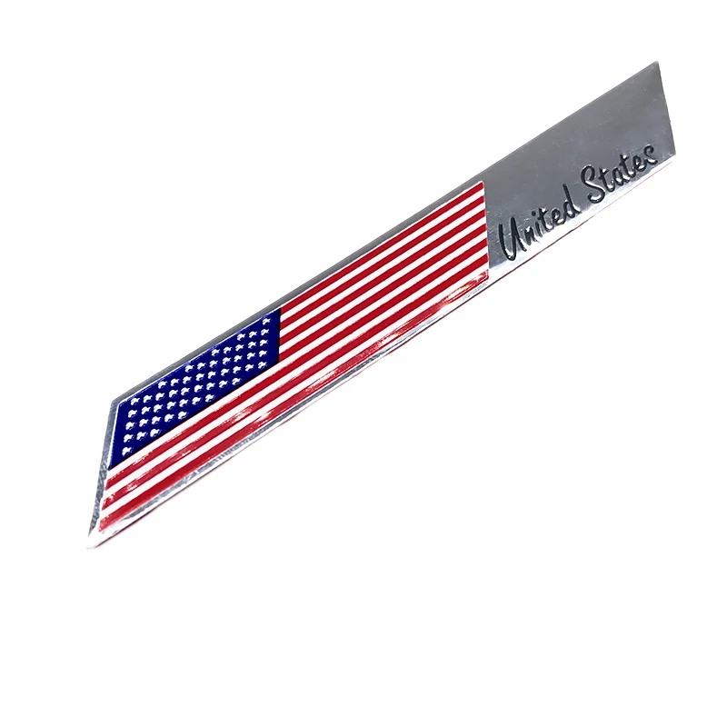 Aluminum USA United States National Flag Map Car Auto Body Stickers Automobiles Motorcycles Decorating Accessories for Phone Car