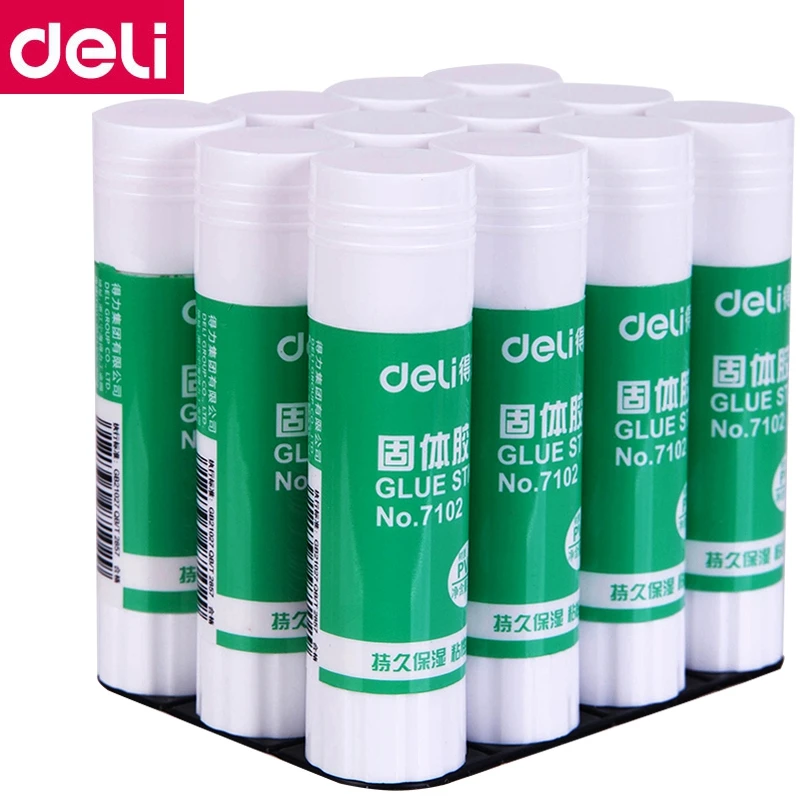 

12PCS/LOT Deli 7102 Glue stick glue gun Formaldehyde free 21g solid glue sticks wholesale