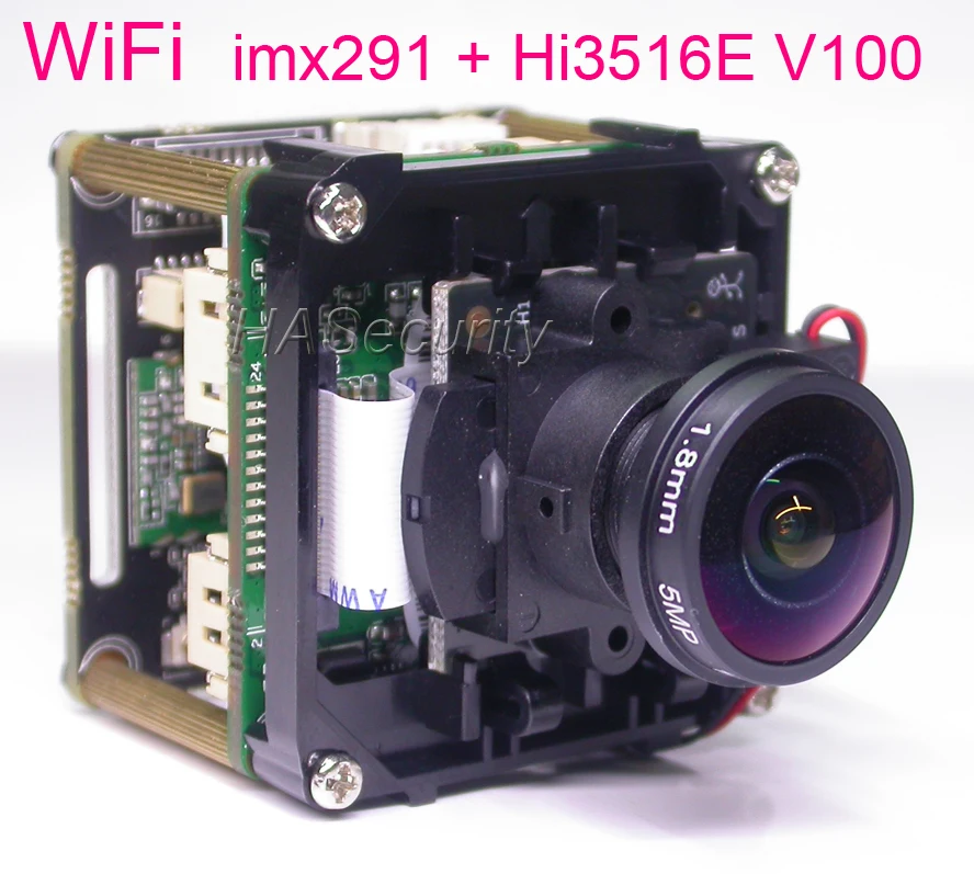 WiFi 1.8mm Fisheye Lens H.265 / H.264 1/2.9