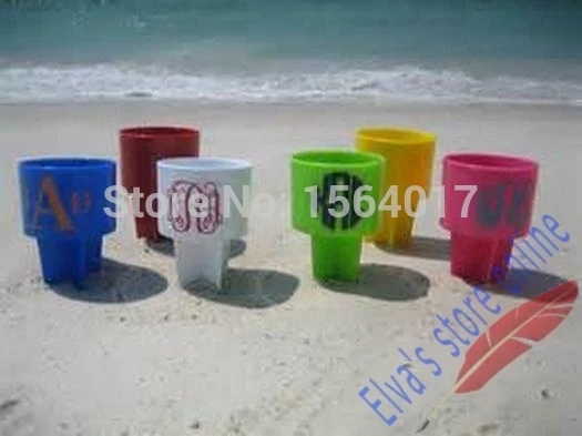 500pcs Summer Style Holiday PP Plastic Beach Cup Drinks Bottle Beverages Cans Holder Small Thing's Organizer Phone Holer