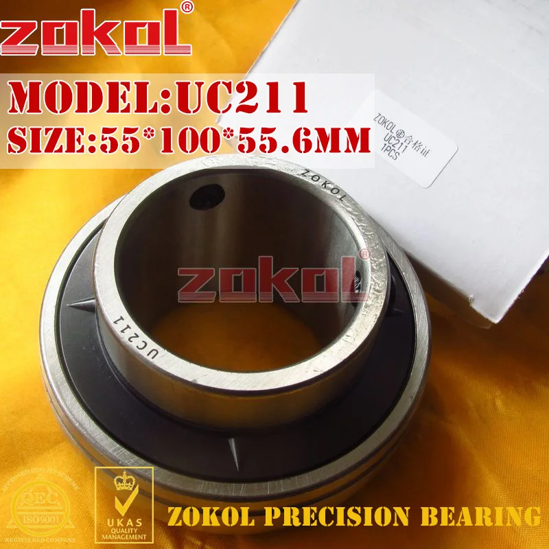 

ZOKOL bearing UC211 90511 Pillow Block Ball Bearing 55*100*55.6mm