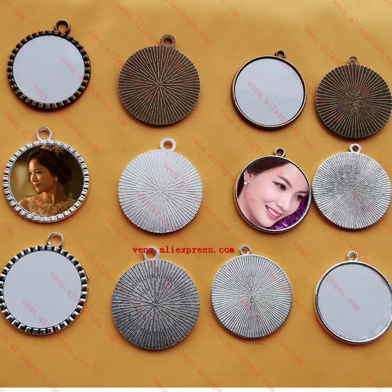 

new sublimation blank round shape pendant charm hot tranfer printing diy consumable 30pieces/lot new arrival