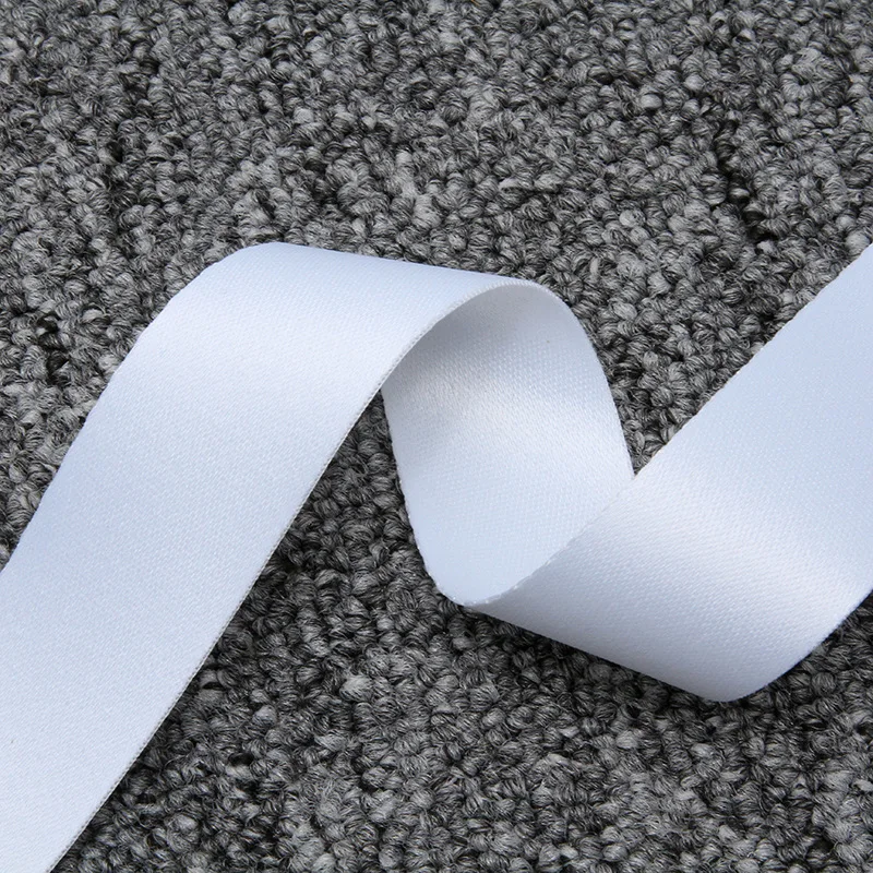 100meter 2.5cm wide  White  Hot Transfer  Belt Ribbon Thickening Luggage Embryo Belt Polyester Ribbon for Printing