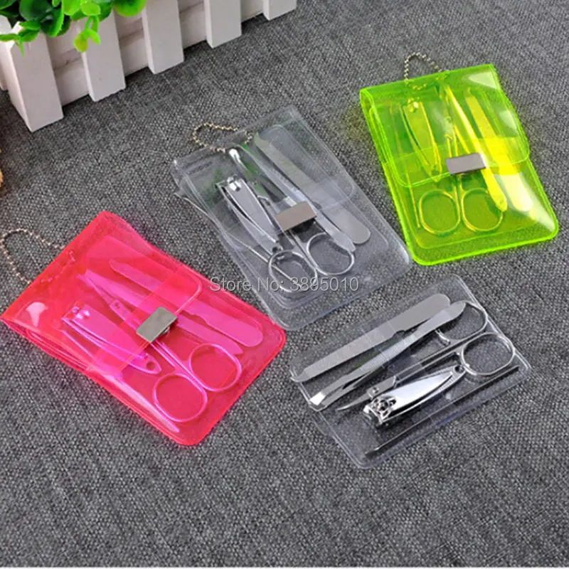 

5pcs/set Stainless Steel Pedicure Scissors Tweezer Knife Ear Pick Utility Nail Care Set Nail Clipper Kit Manicure Set F1121