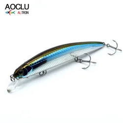 AOCLU-Floating Jerkbait, Minnow Lure, Weight Transfer, Balanced Swimming Action, Bass Fishing, Fight Diving, 115mm, 16.5g, 1.2m