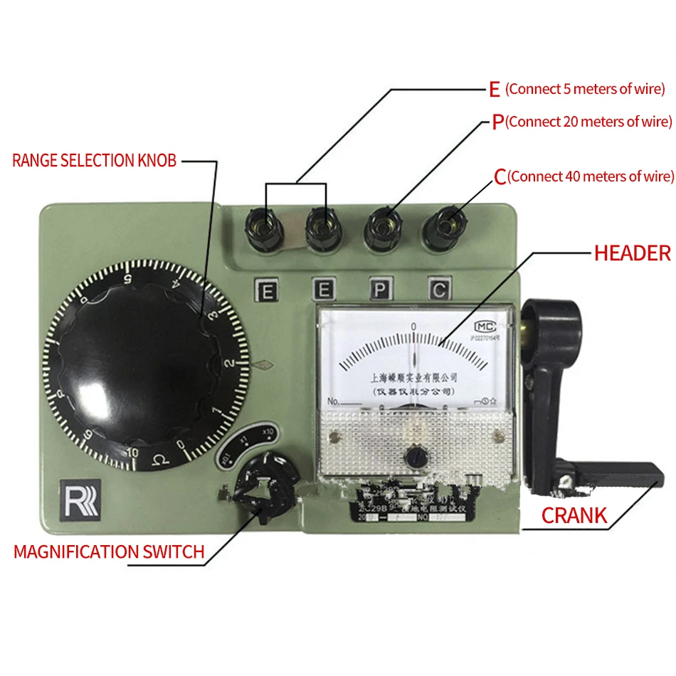 ZC29B-1 Grounding Resistance Tester Earth Stop Meter Shaking Lightning Protection Prote