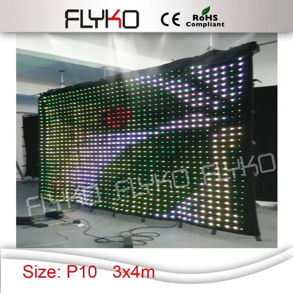 Extravaganza video play DJ/club lighting decorations led soft  curtain