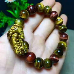 Wholesale JoursNeige Color Tiger Eye Natural Stone Bracelet Bead and Pixiu Bracelet for Men Women Energy Stone Bracelet Jewelry