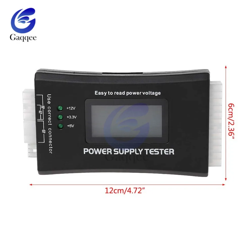 Digital LCD Display PC Computer 20/24 Pin Power Supply Tester Check Quick Bank Supply Power Measuring Diagnostic Tester Tools