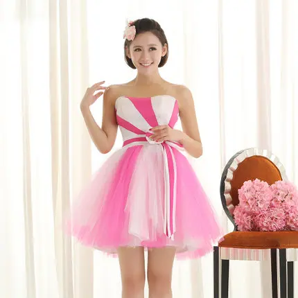 

Freesip pink&white lolipop candy color lovely short lolita dress stage performance/cartoon/carnival dress cosplay