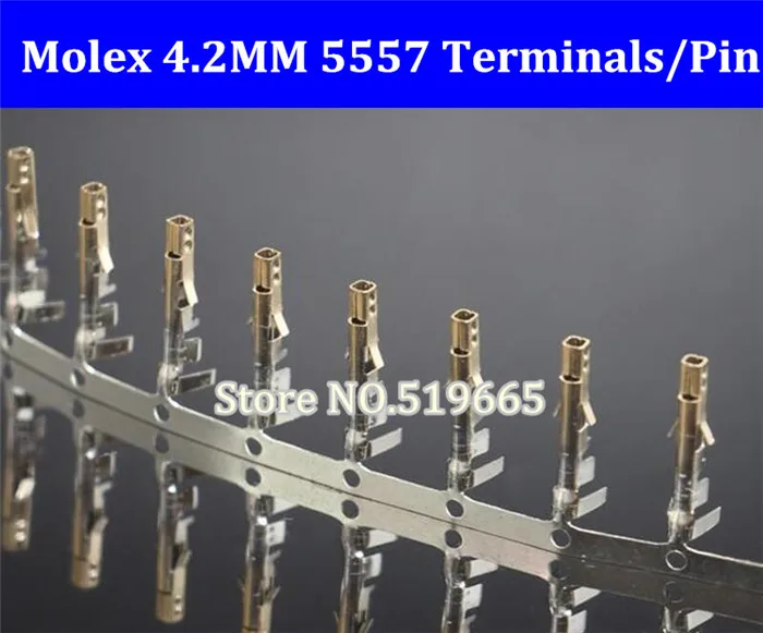 5000PCS/LOT Free Shiping Molex 4.2mm 5557 connector/plug/ terminals Gold ,Wire Cable Housing Female Pin