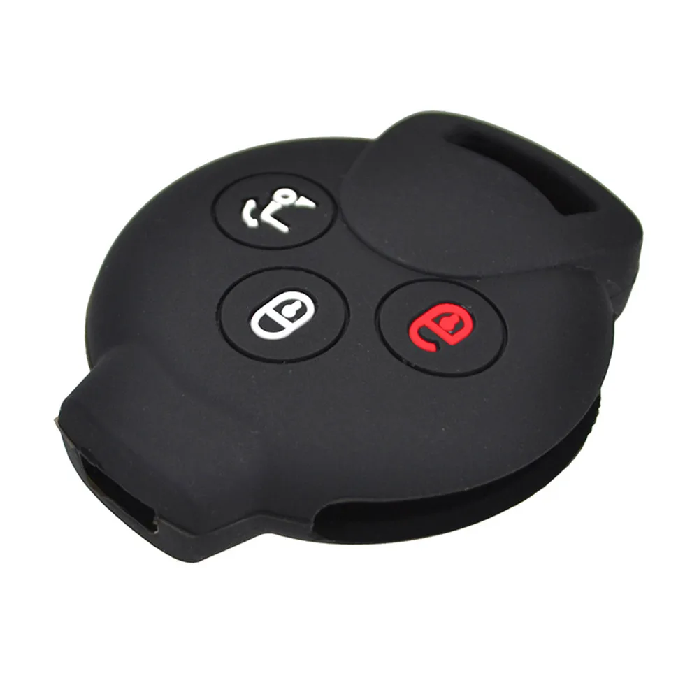 Silicone Remote Key Case Fob Shell Cover 2007 - 2015 For Smart Fortwo City Coupe Cabrio Crossblade Roadster K Forfour